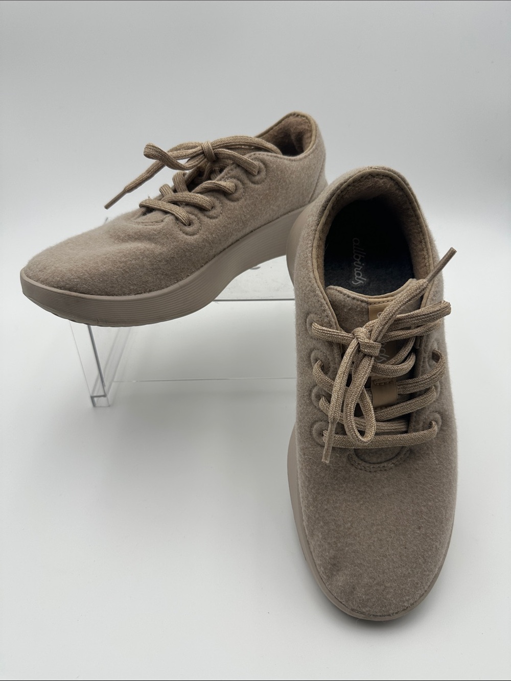 allbirds Women’s Wool Sneakers in Taupe Beige US W 9.5